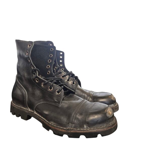 Diesel Hardkor Steel Mens Brown Leather Boots Size US 12.5